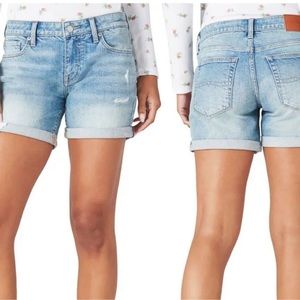 Lucky Brand The Roll Up Distressed Denim Shorts